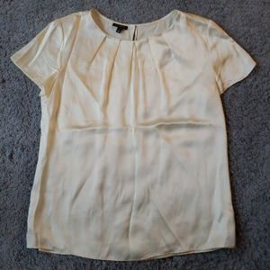 Talbots Cream Silk Top